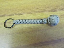 Monkey Fist Keychain, Tan