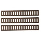 Ergo Low Profile Rail Covers - 18 Slot, 3 pack, Tan